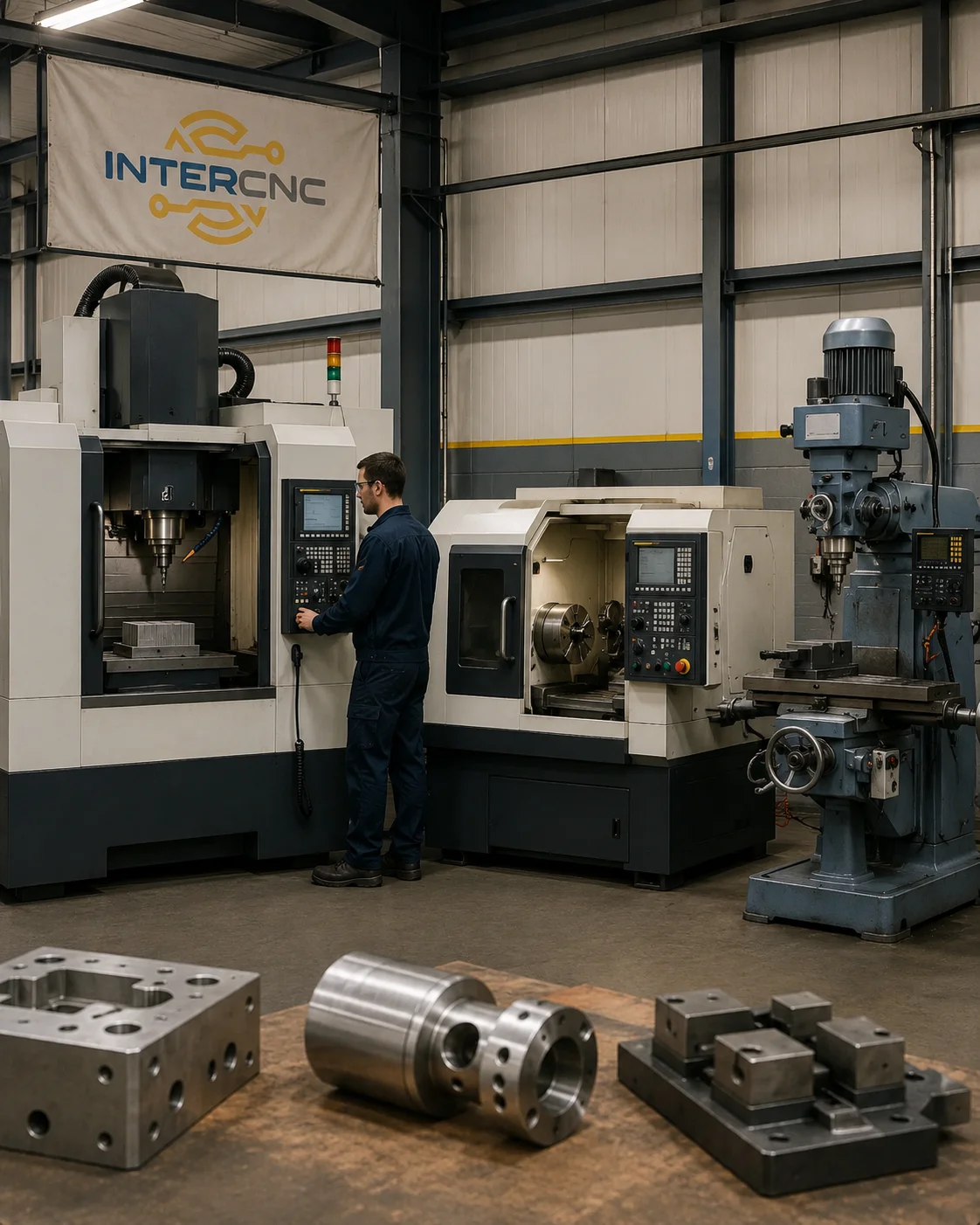 comparação entre centro de usinagem CNC, torno CNC e fresadora industrial
